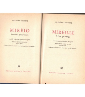 Mireille, poème provençal, avec traduction littérale langue provençale, Frédéric Mistral, - amours contrariés,  Provence,