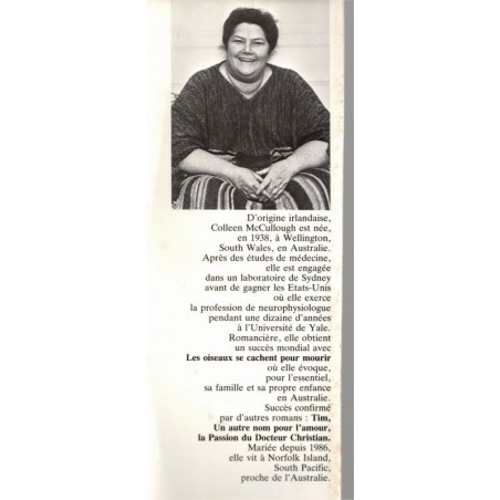 Les dames de Missalonghi, Colleen McCullough, 1987 -, Australie, roman d'amour,