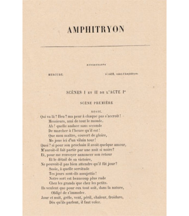 Oeuvres choisies de Molière, par Henri Régnier, 1922 - Dépit amoureux, Les Fâcheux, Amphitryon, théâtre, école de Barr,