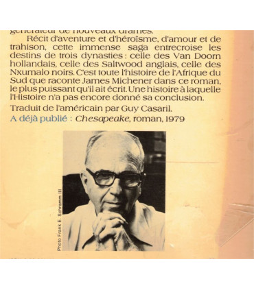 L'alliance, James Michener, 1982 - , Afrikaners, Afrique du Sud, roman d'aventures,