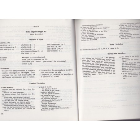 Allemand 4e, émission de la radio scolaire, livre du maître, 1967 - manuel d'allemand