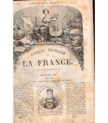 Histoire populaire de la France T3, Lahure, 1863 - histoire de France illustrée, Louis XIV, Louis XV,