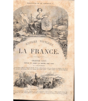 Histoire populaire de la France T2, Lahure, 1863 - histoire de France illustrée, XVe siècle, XVIe siècle, Renaissance,