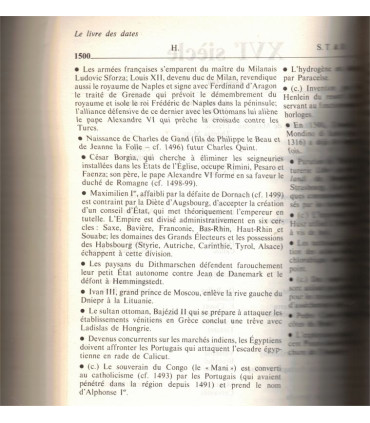 Le livre des dates 1300-1700 de la Renaissance à l'âge classique, J.P. Amunategui Serge Bramly, 1981 - Histoire de France,