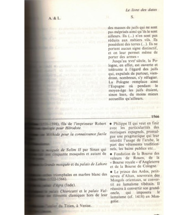 Le livre des dates 1300-1700 de la Renaissance à l'âge classique, J.P. Amunategui Serge Bramly, 1981 - Histoire de France,