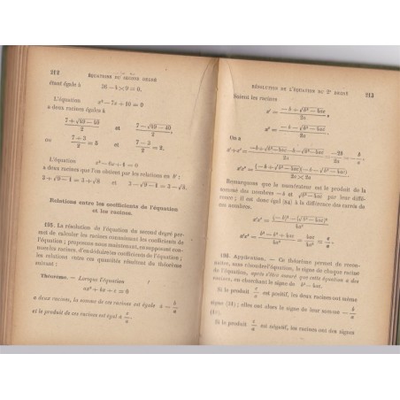 Eléments d'algèbre, classe de troisième 1912, Grévy