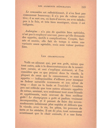 Principes alimentaires et préceptes d'hygiène générale, Hanish, 1935 - manuels sciences naturelles, diététique,
