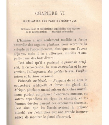 L'amour dans l'humanité, essai d'une ethnologie de l'amour, Mantegazza, 1886  - sexualité, ethnologie,