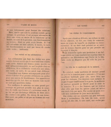 Usages du monde Règles du savoir-vivre dans la société moderne, Baronne Staffe, 1927- famille, politesse, savoir-vivre