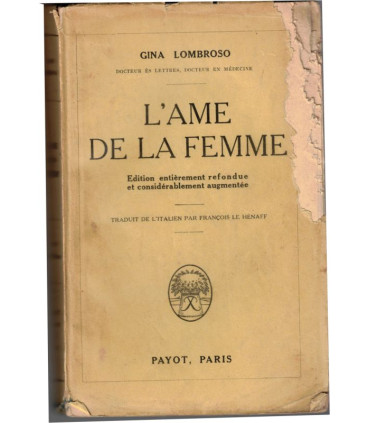 L'âme de la femme, Gina Lombroso, 1929 -, femme 1900,  féminisme,