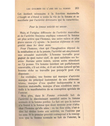 L'âme de la femme, Gina Lombroso, 1929 -, femme 1900,  féminisme,