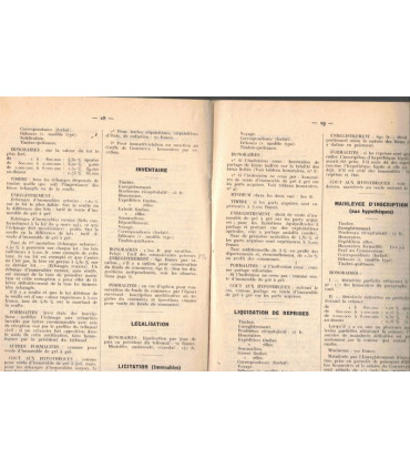 Guide de la taxe des actes notariés avec tarifs 1955, Etienne Lefèvre - manuels Droit, notaires,
