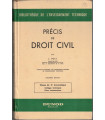Précis de Droit Civil classe de 3e, Poly, 1958 - manuels enseignement technique, manuels Droit,
