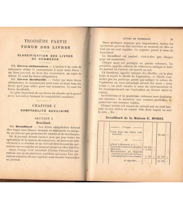 Deux années de comptabilité enseignement primaire supérieur, 1900, Ed. Quintard, Boitel - droit commercial, manuels Droit,