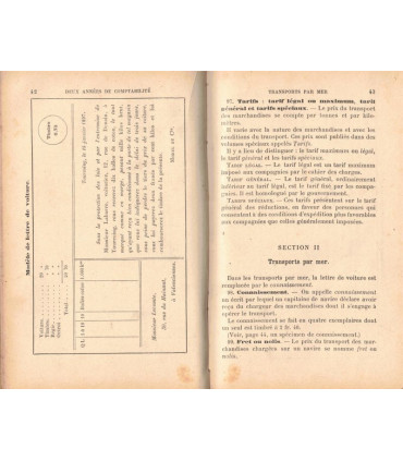 Deux années de comptabilité enseignement primaire supérieur, 1900, Ed. Quintard, Boitel - droit commercial, manuels Droit,