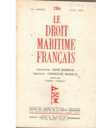 Le droit maritime français, Christian Moreux, revue N°186 juin 1964 - transports, droit commercial, manuels Droit