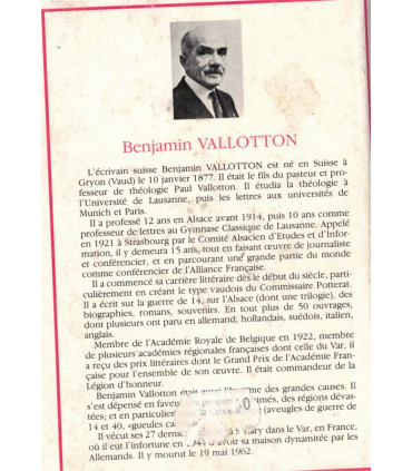 La grande soif, Benjamin Vallotton, - écrivain suisse, roman,