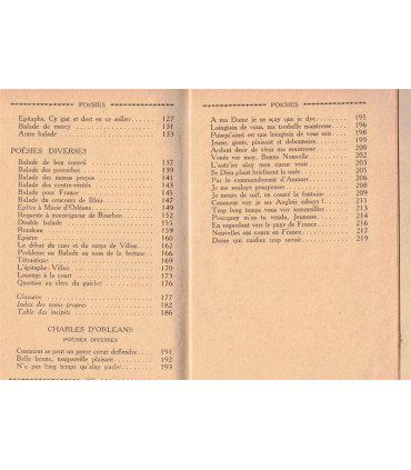 Poésies, François Villon, 1941 - Charles d'Orléans, poésie, Littérature Moyen Age, Bibliothèque précieuse,