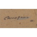 Dessin au fusain, portrait de femme, 1942 - art, tableau