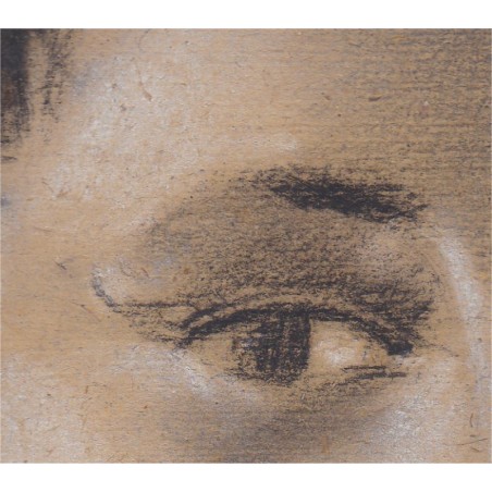 Dessin au fusain, portrait de femme, 1942 - art, tableau