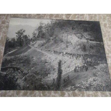 Indochine, exploitation minière sous l'Empire Colonial, photographie originale, 1920/30 - accident minier, Pondichéry, Indes,