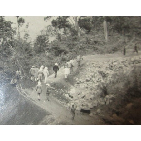 Indochine, exploitation minière sous l'Empire Colonial, photographie originale, 1920/30 - accident minier, Pondichéry, Indes,