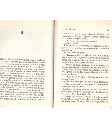 Voyage de noces, Claude Virmonne, 1974 - , voyage en Italie, roman d'amour, roman sentimental