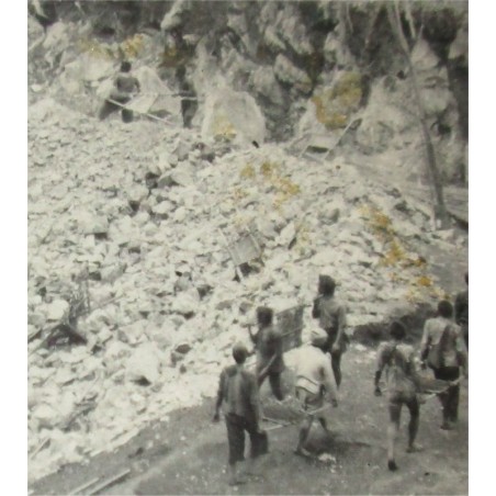 Indochine, exploitation minière sous l'Empire Colonial, photographie originale, 1920/30 - accident minier, Pondichéry, Indes,