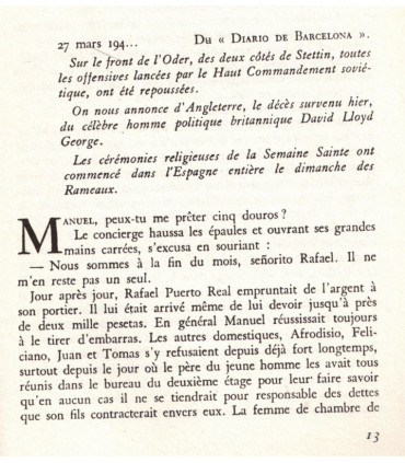 Les ramblas finissent à la mer, José-Luis de Vilallonga, 1953 - Espagne, Barcelone, roman d'amour,