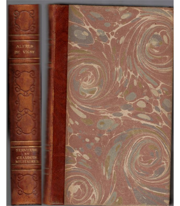 Servitude et grandeur militaires, Alfred de Vigny, vers 1910 -  armée XIXe s.,  collection Gallia, reliure cuir,