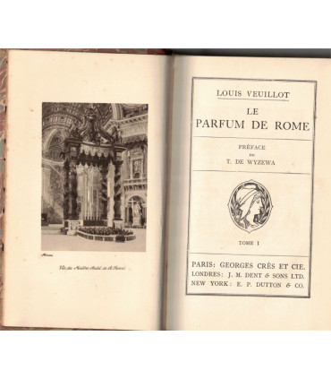 Le parfum de Rome T1, Louis Veuillot, vers 1910 -  Rome antique, Christianisme, Italie, collection Gallia, reliure cuir,