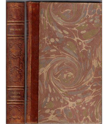 Contes choisis, Voltaire, 1910 - anthologie Littérature XVIIIe s, Collection Gallia, reliure cuir,