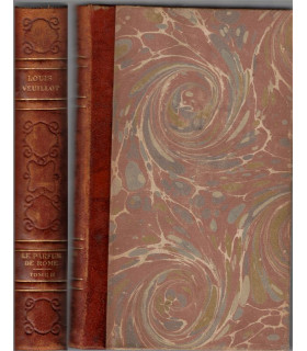 Le parfum de Rome T2, Louis Veuillot, vers 1910 -  Rome antique, pèlerinages chrétiens, Italie, collection Gallia, dos cuir,