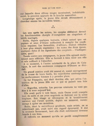 Rien qu'une nuit, Max du Veuzit, 1951 - , roman d'amour, roman sentimental