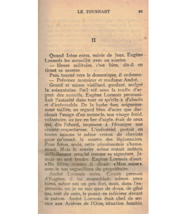 Le tournant, Pierre Villetard, 1950 - , collection Stella,  roman sentimental, roman de gare,