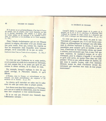 Teilhard de Chardin, Ernest Kahane, 1960 - philosophie, catholicisme,