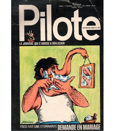 Pilote N°635, Fred fait une étonnante demande en mariage, 1971 -  magazine BD, illustrateurs bande dessinée
