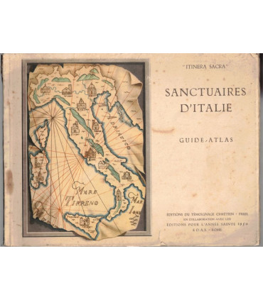 Sanctuaires d'Italie Itinera Sacra guide atlas Agostini, Témoignage Chrétien 1949 églises, Christianisme, Italie, cartographie,