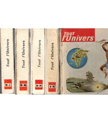 Tout l'univers en 4 volumes, grande encyclopédie de culture générale illustrée, Hachette 1961 - jeunesse, livre d'images,