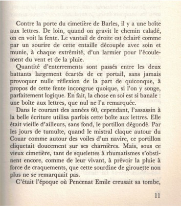 Les courriers de la mort, Pierre Magnan, 1986 -,  roman policier,