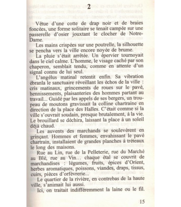 Bleu sang, Viviane Moore, 1999 - Chartres, roman historique, Moyen Age, enquête policière,