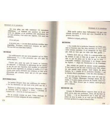 Dictionnaire de la contradiction, Maurice Toesca, 1969 - philosophie, dictionnaires,