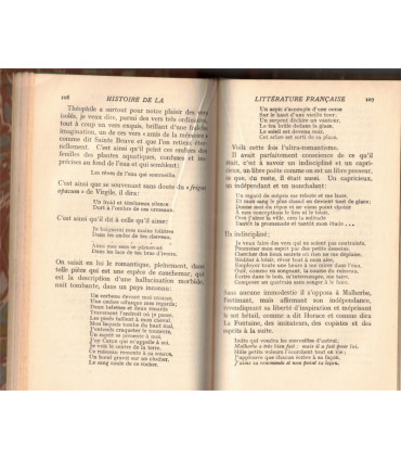 Petite histoire de la littérature française, Emile Faguet -, littérature Moyen Age XVIIe s. XVIIIe s., Gallia, cuir,
