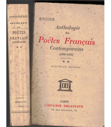 Anthologie des poètes français contemporains, Le Parnasse et les Ecoles postérieures, Walch, 1932  - poètes, poésie, poèmes,