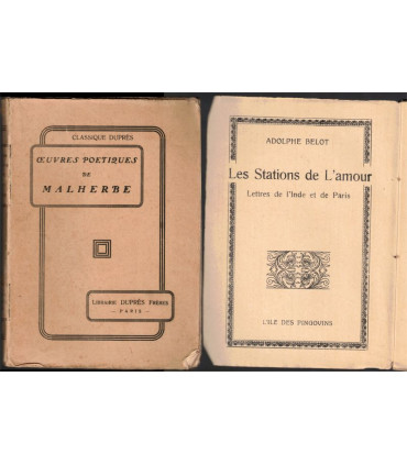 Les stations de l'amour, lettres de l'Inde de Paris, Adolphe Belot. Rare, couverture Malherbe -, roman érotique, libertinage,