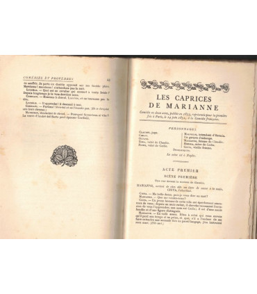 Alfred de Musset, Comédies et proverbes, T1, 1928 - Littérature XIXe s. théâtre XIXe s., Bibliothèque Larousse