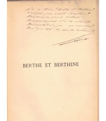 Berthe et Berthine, Georges Mareschal de Bièvre, 1895 - dédicacé, rare,