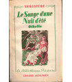 Le songe d'une nuit d'été, Othello ou le More de Venise, William Shakespeare, 1939 - théâtre XVIe s., Bibliothèque précieuse,