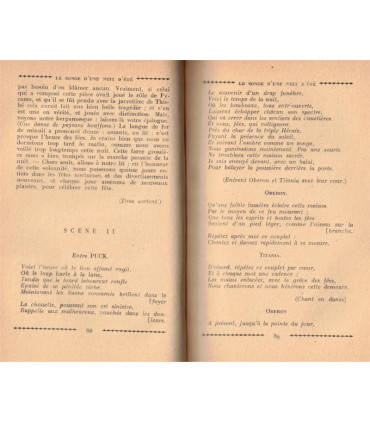 Le songe d'une nuit d'été, Othello ou le More de Venise, William Shakespeare, 1939 - théâtre XVIe s., Bibliothèque précieuse,