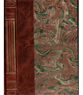 Oeuvres de Racine, Théâtre, Andromaque, Britannicus, Les Plaideurs, Esther, Athalie,  - théâtre XVIIe s., dos cuir rainures,